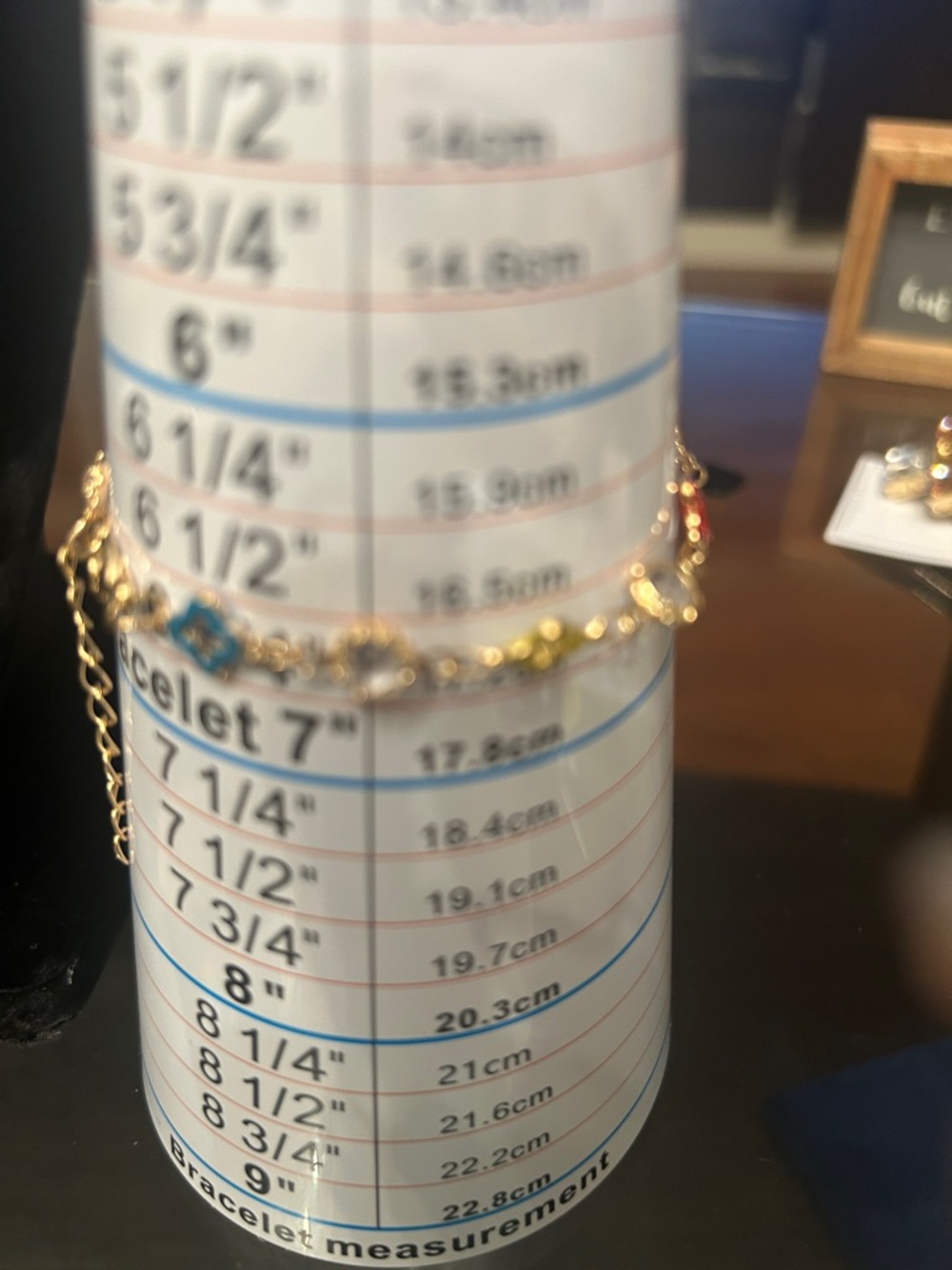 Gold-Tone Multicolor Flower Charm Necklace with Pink Logo Medallion& bracelet - Picture 5 of 5